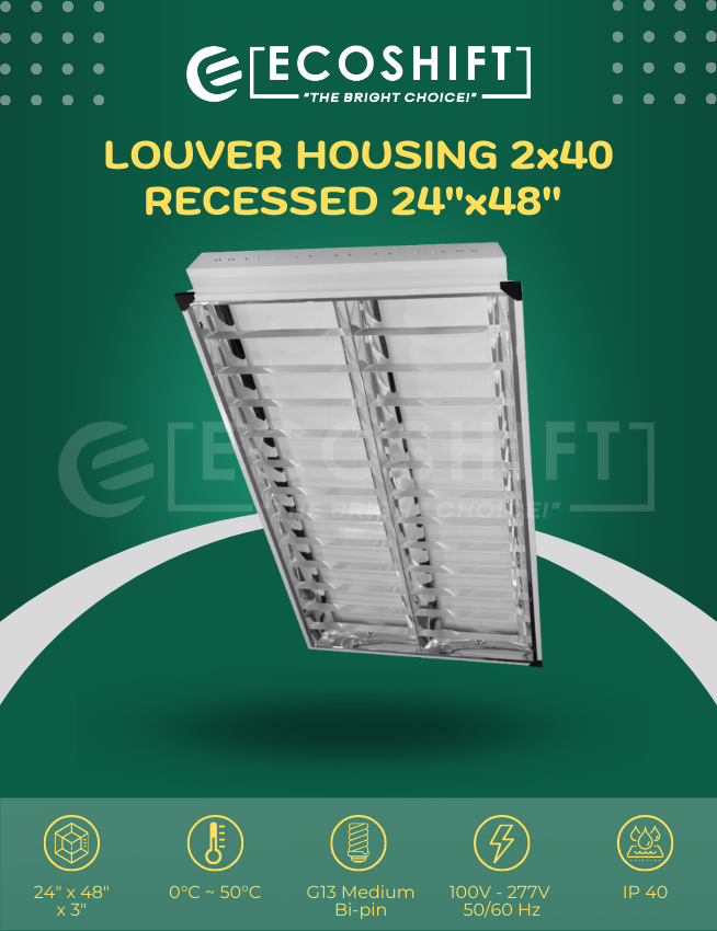 Louver Housing 2×40 Recessed 24″x48″