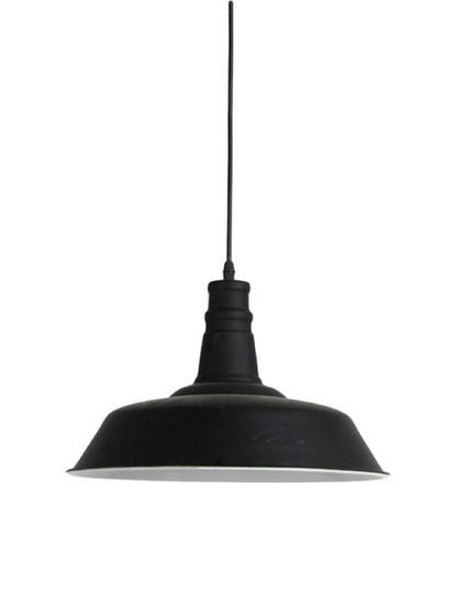 Metal Pendant Light Vintage Dome Black Ecoshift Shopify