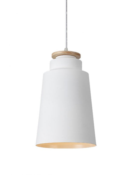 Metal Pendant Light White Cone Ecoshift Shopify