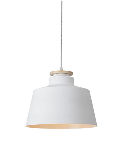 Metal Pendant Light White Cylindrical B Ecoshift Shopify