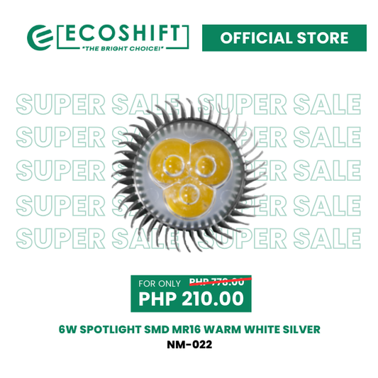 Super Sale Led Spotlight 6W MR16 SMD Warmwhite Silver