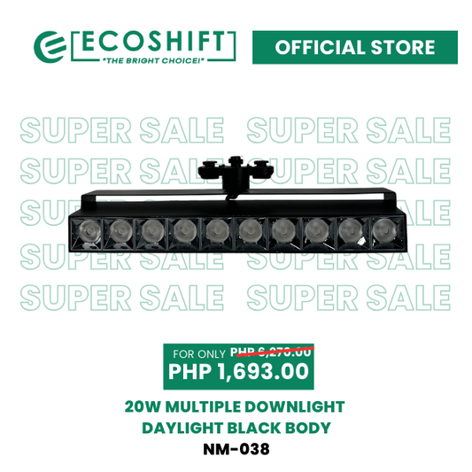 Super Sale 20W Multiple Downlight Daylight Black Body