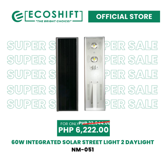 Super Sale 60W Integrated Solar Streetlight 2 COB Daylight