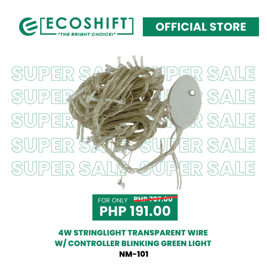Super Sale Stringlight Transparent wire w/ controller Blingking Green Light