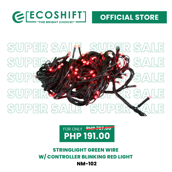 Super Sale Stringlight Green Wire w/ Controller Blinking Red Light