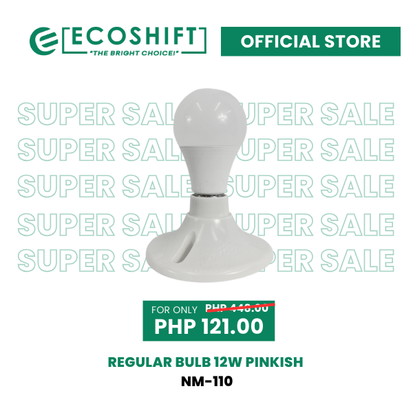 Super Sale Regular E27 Bulb 12W Pinkish