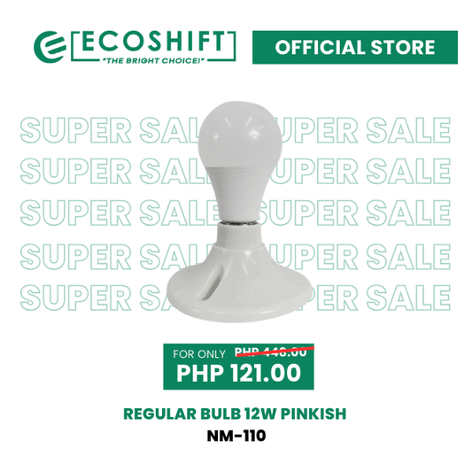Super Sale Regular E27 Bulb 12W Pinkish