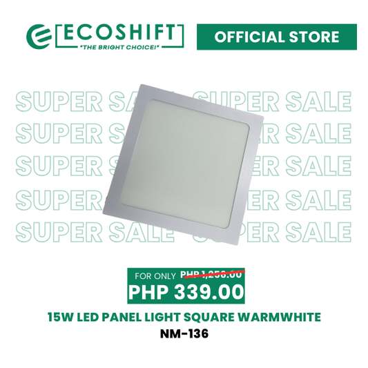 Super Sale 15W Led Panel Light Square Warm White