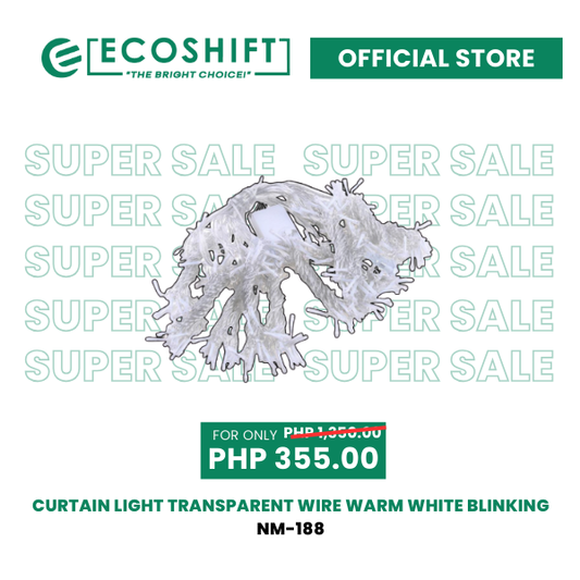 Super Sale Curtain Light Transparent Wire Warmwhite Blinking