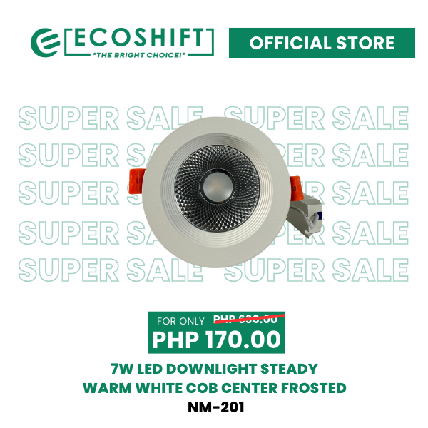 Super Sale 7W Led Downlight Steady Warm White COB Center Frosted