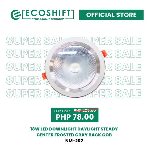 Super Sale Led Downlight 18W Daylight Steady Frosted Gray Back COB