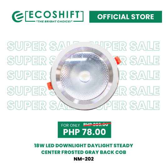 Super Sale Led Downlight 18W Daylight Steady Frosted Gray Back COB