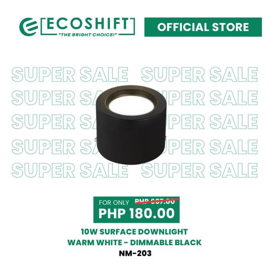 Super Sale Led Surface Downlight 10W Warmwhite Dimmable Black