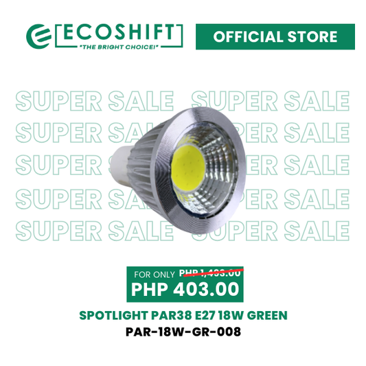 Super Sale Spotlight PAR38 E27 18W Green