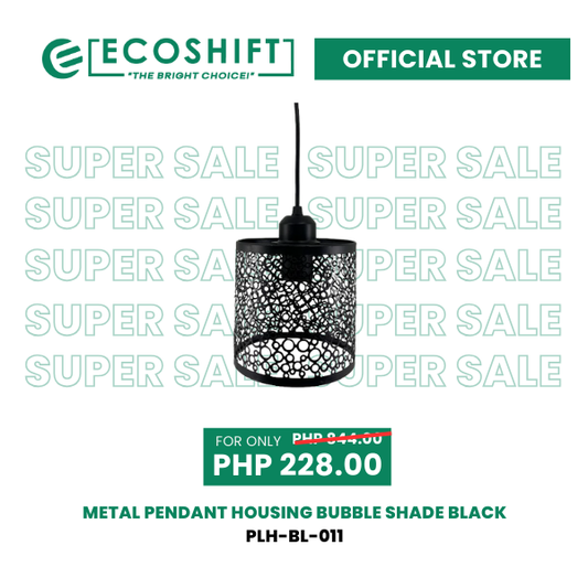Super Sale Metal Pendant Housing Bubble Shade Black
