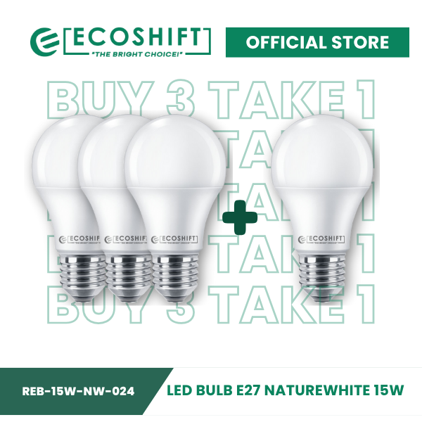 Buy 3 Take1 LED Bulb E27 Cool White 15W