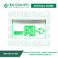 Super Sale LED Exit Light Clear Acrylic Man with Arrow Single Face