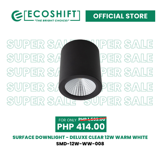 Super Sale Surface Downlight Deluxe Clear 12W Warm White