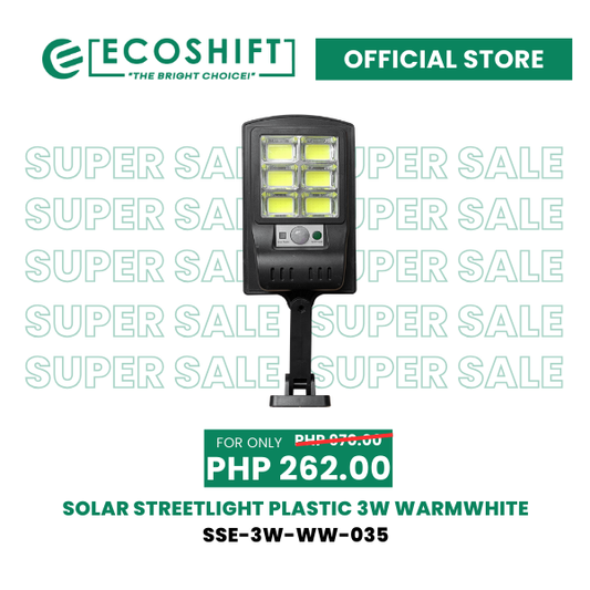 Super Sale Solar Streetlight Plastic 3W Warm White