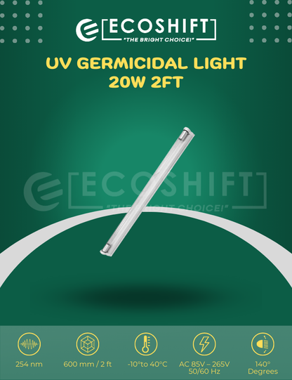 UV Germicidal Light 20W 2ft Disinfection Tube Light