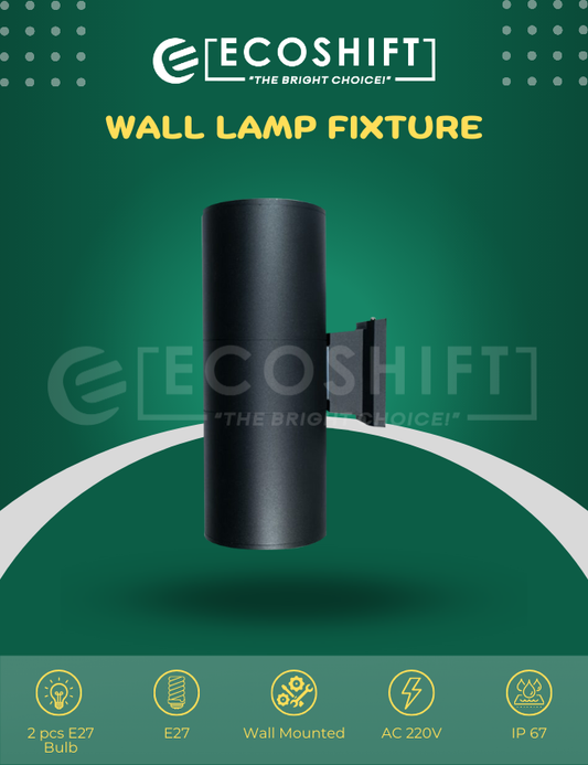 Wall Lamp Fixture - Economy 2pcs E27 Bulb