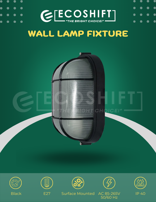 Wall Lamp Fixture - Economy Bulkhead E27 Glass