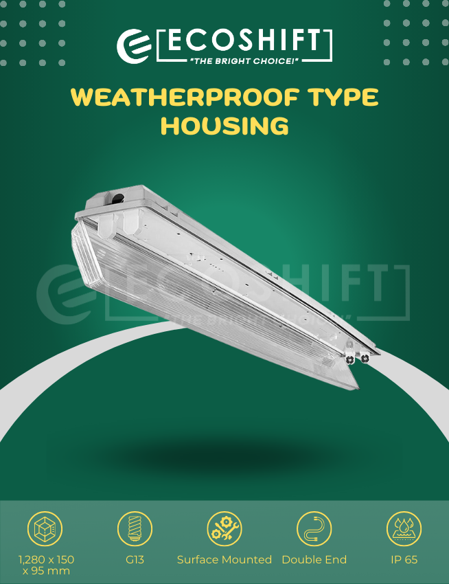 Weatherproof Type Housing - Economy 2×40 4ft WPH-2X4FT-007