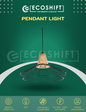 Wooden Pendant Light Wider Metal Cage